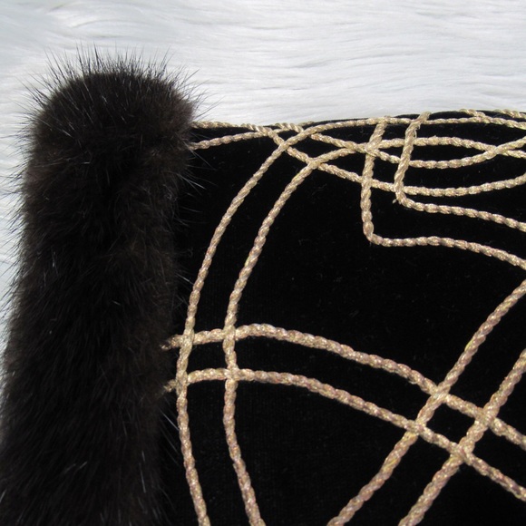 Isabel Canovas Vintage Velvet Mink Envelope Clutch - Picture 4 of 11